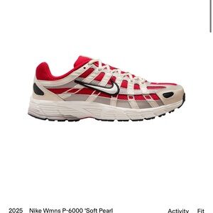 NWOT Nike P-6000 Red and Cream Sneakers